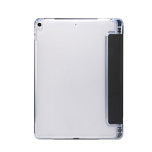 Load image into Gallery viewer, 3-folding Electric Pressed Skin Texture Horizontal Flip Shockproof Transparent TPU + PU Leather Case with Holder &amp; Pen Slot &amp; Sleep / Wake-up Function, For iPad Air (2019)/Pro 10.5 (2017), For iPad mini (2019) / mini 4, For iPad Pro 11 inch (2020)