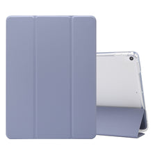 Load image into Gallery viewer, 3-folding Electric Pressed Skin Texture Horizontal Flip Shockproof Transparent TPU + PU Leather Case with Holder &amp; Pen Slot &amp; Sleep / Wake-up Function, For iPad Air (2019)/Pro 10.5 (2017), For iPad mini (2019) / mini 4, For iPad Pro 11 inch (2020)