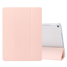 Load image into Gallery viewer, 3-folding Electric Pressed Skin Texture Horizontal Flip Shockproof Transparent TPU + PU Leather Case with Holder &amp; Pen Slot &amp; Sleep / Wake-up Function, For iPad Air (2019)/Pro 10.5 (2017), For iPad mini (2019) / mini 4, For iPad Pro 11 inch (2020)
