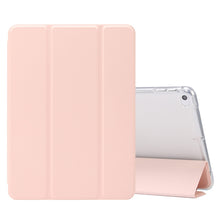 Load image into Gallery viewer, 3-folding Electric Pressed Skin Texture Horizontal Flip Shockproof Transparent TPU + PU Leather Case with Holder &amp; Pen Slot &amp; Sleep / Wake-up Function, For iPad Air (2019)/Pro 10.5 (2017), For iPad mini (2019) / mini 4, For iPad Pro 11 inch (2020)