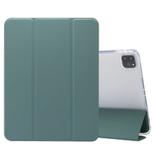 Load image into Gallery viewer, 3-folding Electric Pressed Skin Texture Horizontal Flip Shockproof Transparent TPU + PU Leather Case with Holder &amp; Pen Slot &amp; Sleep / Wake-up Function, For iPad Air (2019)/Pro 10.5 (2017), For iPad mini (2019) / mini 4, For iPad Pro 11 inch (2020)