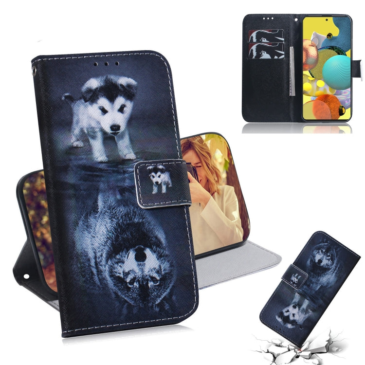 Colored Drawing Horizontal Flip Leather Case with Holder & Card Slot & Wallet