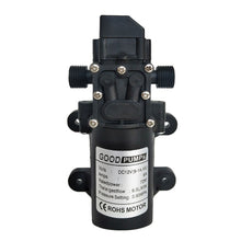 Load image into Gallery viewer, 12V 70W Self-priming Pump High Pressure Car Washing Intelligent Diaphragm Right Out Water Pump, Single Thread (Flat Mouth 18mm), Double Thread (Double Flat Mouth 18mm)
