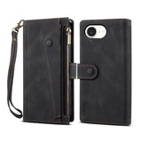 ESEBLE Retro Frosted RFID Flip Leather Phone Case, For iPhone 17e / 16e, For iPhone 16 Pro Max, For iPhone 16 Pro, For iPhone 16 Plus, For iPhone 16, For iPhone 15 Pro Max, For iPhone 15 Pro, For iPhone 15 Plus, For iPhone 15