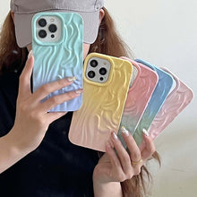 Load image into Gallery viewer, Wrinkle Gradient Oily Feel TPU Phone Case, For iPhone 13 Pro, For iPhone 13, For iPhone 12, For iPhone 12 Pro Max, For iPhone 12 Pro