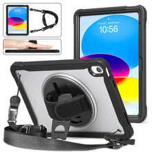 Load image into Gallery viewer, Heavy Duty Hybrid Tablet Case with Hand Grip &amp; Strap, For iPad Air 2022 10.9 / Pro 11 2022, For iPad 10th Gen 10.9 2022, For iPad 10.2 2021 / 2020 / 2019, For iPad mini 6 / mini 2024, For iPad Air / Air 2 / 9.7 2018 / 2017