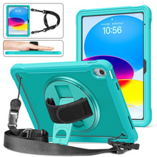 Load image into Gallery viewer, Heavy Duty Hybrid Tablet Case with Hand Grip &amp; Strap, For iPad Air 2022 10.9 / Pro 11 2022, For iPad 10th Gen 10.9 2022, For iPad 10.2 2021 / 2020 / 2019, For iPad mini 6 / mini 2024, For iPad Air / Air 2 / 9.7 2018 / 2017