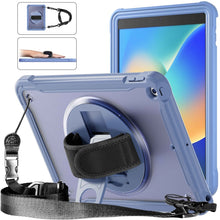 Load image into Gallery viewer, Heavy Duty Hybrid Tablet Case with Hand Grip &amp; Strap, For iPad Air 2022 10.9 / Pro 11 2022, For iPad 10th Gen 10.9 2022, For iPad 10.2 2021 / 2020 / 2019, For iPad mini 6 / mini 2024, For iPad Air / Air 2 / 9.7 2018 / 2017