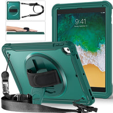 Load image into Gallery viewer, Heavy Duty Hybrid Tablet Case with Hand Grip &amp; Strap, For iPad Air 2022 10.9 / Pro 11 2022, For iPad 10th Gen 10.9 2022, For iPad 10.2 2021 / 2020 / 2019, For iPad mini 6 / mini 2024, For iPad Air / Air 2 / 9.7 2018 / 2017