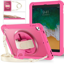 Load image into Gallery viewer, Heavy Duty Hybrid Tablet Case with Hand Grip &amp; Strap, For iPad Air 2022 10.9 / Pro 11 2022, For iPad 10th Gen 10.9 2022, For iPad 10.2 2021 / 2020 / 2019, For iPad mini 6 / mini 2024, For iPad Air / Air 2 / 9.7 2018 / 2017