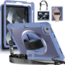 Load image into Gallery viewer, Heavy Duty Hybrid Tablet Case with Hand Grip &amp; Strap, For iPad Air 2022 10.9 / Pro 11 2022, For iPad 10th Gen 10.9 2022, For iPad 10.2 2021 / 2020 / 2019, For iPad mini 6 / mini 2024, For iPad Air / Air 2 / 9.7 2018 / 2017