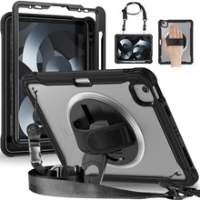 Load image into Gallery viewer, Heavy Duty Hybrid Tablet Case with Hand Grip &amp; Strap, For iPad Air 2022 10.9 / Pro 11 2022, For iPad 10th Gen 10.9 2022, For iPad 10.2 2021 / 2020 / 2019, For iPad mini 6 / mini 2024, For iPad Air / Air 2 / 9.7 2018 / 2017