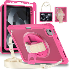 Load image into Gallery viewer, Heavy Duty Hybrid Tablet Case with Hand Grip &amp; Strap, For iPad Air 2022 10.9 / Pro 11 2022, For iPad 10th Gen 10.9 2022, For iPad 10.2 2021 / 2020 / 2019, For iPad mini 6 / mini 2024, For iPad Air / Air 2 / 9.7 2018 / 2017