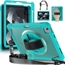 Load image into Gallery viewer, Heavy Duty Hybrid Tablet Case with Hand Grip &amp; Strap, For iPad Air 2022 10.9 / Pro 11 2022, For iPad 10th Gen 10.9 2022, For iPad 10.2 2021 / 2020 / 2019, For iPad mini 6 / mini 2024, For iPad Air / Air 2 / 9.7 2018 / 2017