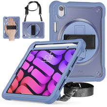 Load image into Gallery viewer, Heavy Duty Hybrid Tablet Case with Hand Grip &amp; Strap, For iPad Air 2022 10.9 / Pro 11 2022, For iPad 10th Gen 10.9 2022, For iPad 10.2 2021 / 2020 / 2019, For iPad mini 6 / mini 2024, For iPad Air / Air 2 / 9.7 2018 / 2017