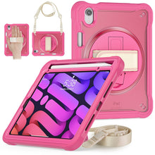 Load image into Gallery viewer, Heavy Duty Hybrid Tablet Case with Hand Grip &amp; Strap, For iPad Air 2022 10.9 / Pro 11 2022, For iPad 10th Gen 10.9 2022, For iPad 10.2 2021 / 2020 / 2019, For iPad mini 6 / mini 2024, For iPad Air / Air 2 / 9.7 2018 / 2017