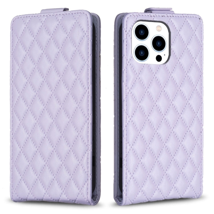 Diamond Lattice Vertical Flip Leather Phone Case, For iPhone 16 Pro Max, For iPhone 16 Pro, For iPhone 16 Plus, For iPhone 16, For iPhone 15 Pro Max, For iPhone 15 Pro, For iPhone 15 Plus, For iPhone 15