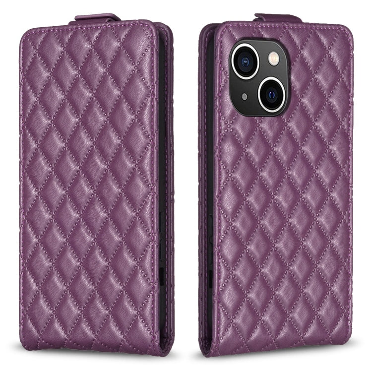 Diamond Lattice Vertical Flip Leather Phone Case, For iPhone 16 Pro Max, For iPhone 16 Pro, For iPhone 16 Plus, For iPhone 16, For iPhone 15 Pro Max, For iPhone 15 Pro, For iPhone 15 Plus, For iPhone 15