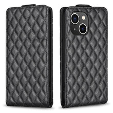 Load image into Gallery viewer, Diamond Lattice Vertical Flip Leather Phone Case, For iPhone 16 Pro Max, For iPhone 16 Pro, For iPhone 16 Plus, For iPhone 16, For iPhone 15 Pro Max, For iPhone 15 Pro, For iPhone 15 Plus, For iPhone 15