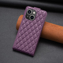 Load image into Gallery viewer, Diamond Lattice Vertical Flip Leather Phone Case, For iPhone 14 Plus, For iPhone 14, For iPhone 14 Pro, For iPhone 14 Pro Max, For iPhone SE 2022 / 2020 /7 / 8, For iPhone 13 Pro Max, For iPhone 13 Pro, For iPhone 13
