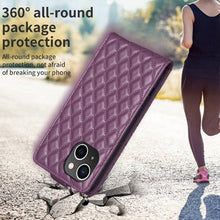Load image into Gallery viewer, Diamond Lattice Vertical Flip Leather Phone Case, For iPhone 14 Plus, For iPhone 14, For iPhone 14 Pro, For iPhone 14 Pro Max, For iPhone SE 2022 / 2020 /7 / 8, For iPhone 13 Pro Max, For iPhone 13 Pro, For iPhone 13
