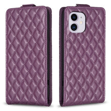 Load image into Gallery viewer, Diamond Lattice Vertical Flip Leather Phone Case, For iPhone 12 / 12 Pro, For iPhone 12 Pro Max, For iPhone 11 Pro Max, For iPhone 11, For iPhone 11 Pro, For iPhone X / XS, For iPhone XR, For iPhone XS Max