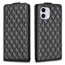 Load image into Gallery viewer, Diamond Lattice Vertical Flip Leather Phone Case, For iPhone 12 / 12 Pro, For iPhone 12 Pro Max, For iPhone 11 Pro Max, For iPhone 11, For iPhone 11 Pro, For iPhone X / XS, For iPhone XR, For iPhone XS Max