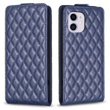 Load image into Gallery viewer, Diamond Lattice Vertical Flip Leather Phone Case, For iPhone 12 / 12 Pro, For iPhone 12 Pro Max, For iPhone 11 Pro Max, For iPhone 11, For iPhone 11 Pro, For iPhone X / XS, For iPhone XR, For iPhone XS Max