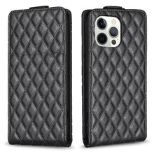 Load image into Gallery viewer, Diamond Lattice Vertical Flip Leather Phone Case, For iPhone 12 / 12 Pro, For iPhone 12 Pro Max, For iPhone 11 Pro Max, For iPhone 11, For iPhone 11 Pro, For iPhone X / XS, For iPhone XR, For iPhone XS Max