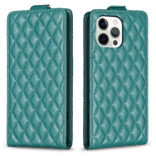 Load image into Gallery viewer, Diamond Lattice Vertical Flip Leather Phone Case, For iPhone 12 / 12 Pro, For iPhone 12 Pro Max, For iPhone 11 Pro Max, For iPhone 11, For iPhone 11 Pro, For iPhone X / XS, For iPhone XR, For iPhone XS Max
