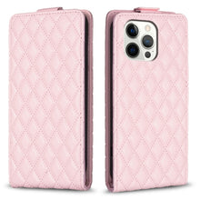 Load image into Gallery viewer, Diamond Lattice Vertical Flip Leather Phone Case, For iPhone 12 / 12 Pro, For iPhone 12 Pro Max, For iPhone 11 Pro Max, For iPhone 11, For iPhone 11 Pro, For iPhone X / XS, For iPhone XR, For iPhone XS Max