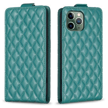 Load image into Gallery viewer, Diamond Lattice Vertical Flip Leather Phone Case, For iPhone 12 / 12 Pro, For iPhone 12 Pro Max, For iPhone 11 Pro Max, For iPhone 11, For iPhone 11 Pro, For iPhone X / XS, For iPhone XR, For iPhone XS Max
