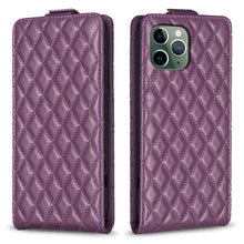 Load image into Gallery viewer, Diamond Lattice Vertical Flip Leather Phone Case, For iPhone 12 / 12 Pro, For iPhone 12 Pro Max, For iPhone 11 Pro Max, For iPhone 11, For iPhone 11 Pro, For iPhone X / XS, For iPhone XR, For iPhone XS Max