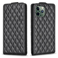 Load image into Gallery viewer, Diamond Lattice Vertical Flip Leather Phone Case, For iPhone 12 / 12 Pro, For iPhone 12 Pro Max, For iPhone 11 Pro Max, For iPhone 11, For iPhone 11 Pro, For iPhone X / XS, For iPhone XR, For iPhone XS Max