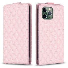 Load image into Gallery viewer, Diamond Lattice Vertical Flip Leather Phone Case, For iPhone 12 / 12 Pro, For iPhone 12 Pro Max, For iPhone 11 Pro Max, For iPhone 11, For iPhone 11 Pro, For iPhone X / XS, For iPhone XR, For iPhone XS Max