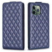 Load image into Gallery viewer, Diamond Lattice Vertical Flip Leather Phone Case, For iPhone 12 / 12 Pro, For iPhone 12 Pro Max, For iPhone 11 Pro Max, For iPhone 11, For iPhone 11 Pro, For iPhone X / XS, For iPhone XR, For iPhone XS Max