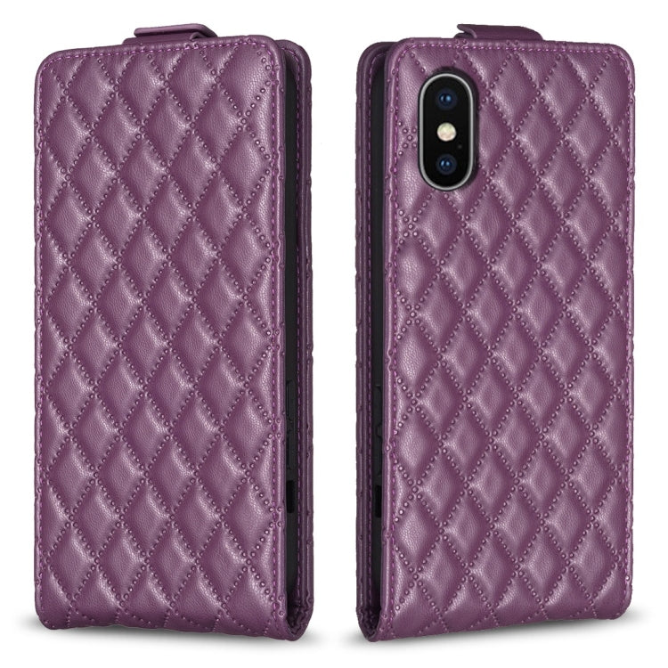Diamond Lattice Vertical Flip Leather Phone Case, For iPhone 12 / 12 Pro, For iPhone 12 Pro Max, For iPhone 11 Pro Max, For iPhone 11, For iPhone 11 Pro, For iPhone X / XS, For iPhone XR, For iPhone XS Max