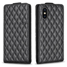 Load image into Gallery viewer, Diamond Lattice Vertical Flip Leather Phone Case, For iPhone 12 / 12 Pro, For iPhone 12 Pro Max, For iPhone 11 Pro Max, For iPhone 11, For iPhone 11 Pro, For iPhone X / XS, For iPhone XR, For iPhone XS Max