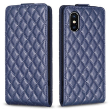 Load image into Gallery viewer, Diamond Lattice Vertical Flip Leather Phone Case, For iPhone 12 / 12 Pro, For iPhone 12 Pro Max, For iPhone 11 Pro Max, For iPhone 11, For iPhone 11 Pro, For iPhone X / XS, For iPhone XR, For iPhone XS Max