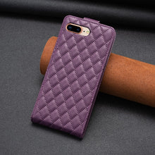 Load image into Gallery viewer, Diamond Lattice Vertical Flip Leather Phone Case, For iPhone 7 Plus / 8 Plus