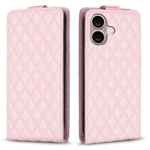 Load image into Gallery viewer, Diamond Lattice Vertical Flip Leather Phone Case, For iPhone 16 Pro Max, For iPhone 16 Pro, For iPhone 16 Plus, For iPhone 16, For iPhone 15 Pro Max, For iPhone 15 Pro, For iPhone 15 Plus, For iPhone 15