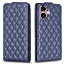 Load image into Gallery viewer, Diamond Lattice Vertical Flip Leather Phone Case, For iPhone 16 Pro Max, For iPhone 16 Pro, For iPhone 16 Plus, For iPhone 16, For iPhone 15 Pro Max, For iPhone 15 Pro, For iPhone 15 Plus, For iPhone 15