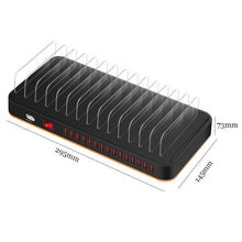 Load image into Gallery viewer, WLX-815P 180W 15 Ports USB Fast Charging Dock Smart Charger with Holder, 180W US Plug, 180W EU Plug, 180W UK Plug, 180W AU Plug