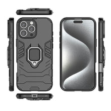 Load image into Gallery viewer, Shockproof PC + TPU Holder Phone Case, For iPhone 16 Pro Max, For iPhone 16 Pro, For iPhone 16 Plus, For iPhone 16, For iPhone 15 Pro Max, For iPhone 15 Pro, For iPhone 15 Plus, For iPhone 15