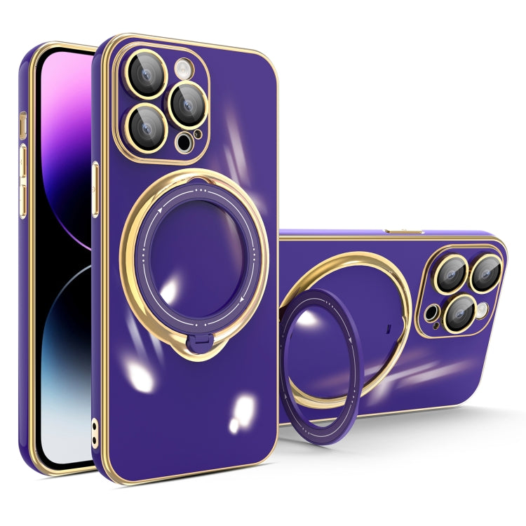 Multifunction Electroplating MagSafe Holder Phone Case, For iPhone 15 Pro Max, For iPhone 15 Pro, For iPhone 15 Plus, For iPhone 15, For iPhone 14 Plus, For iPhone 14, For iPhone 14 Pro, For iPhone 14 Pro Max