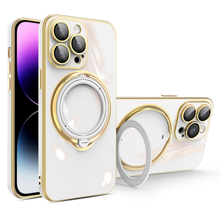 Multifunction Electroplating MagSafe Holder Phone Case, For iPhone 15 Pro Max, For iPhone 15 Pro, For iPhone 15 Plus, For iPhone 15, For iPhone 14 Plus, For iPhone 14, For iPhone 14 Pro, For iPhone 14 Pro Max
