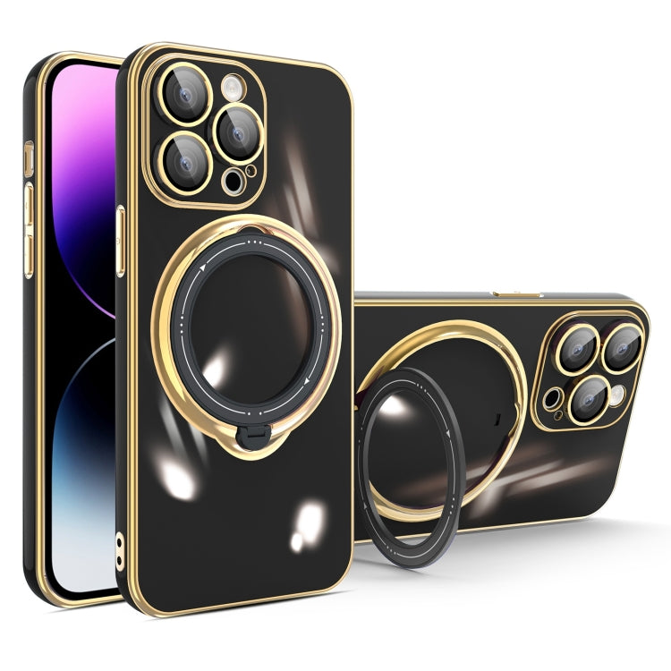 Multifunction Electroplating MagSafe Holder Phone Case, For iPhone 15 Pro Max, For iPhone 15 Pro, For iPhone 15 Plus, For iPhone 15, For iPhone 14 Plus, For iPhone 14, For iPhone 14 Pro, For iPhone 14 Pro Max
