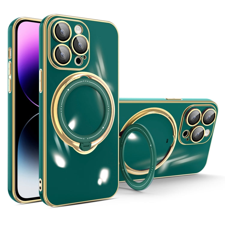 Multifunction Electroplating MagSafe Holder Phone Case, For iPhone 15 Pro Max, For iPhone 15 Pro, For iPhone 15 Plus, For iPhone 15, For iPhone 14 Plus, For iPhone 14, For iPhone 14 Pro, For iPhone 14 Pro Max