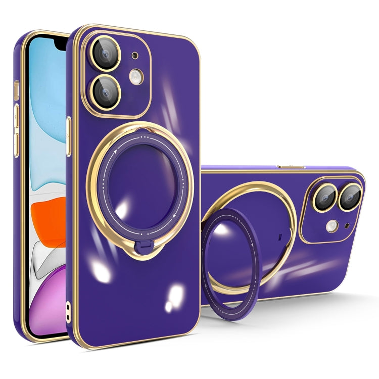 Multifunction Electroplating MagSafe Holder Phone Case, For iPhone 11, For iPhone 11 Pro, For iPhone XS / X, For iPhone XR, For iPhone XS Max, For iPhone 8 Plus / 7 Plus