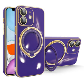 Multifunction Electroplating MagSafe Holder Phone Case, For iPhone 11, For iPhone 11 Pro, For iPhone XS / X, For iPhone XR, For iPhone XS Max, For iPhone 8 Plus / 7 Plus